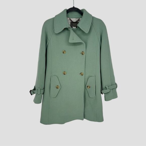 J. Crew Stadium Cloth by Nello Gori Wool Seafoam Green Coat Winter Comfy Size 2 - Picture 1 of 9